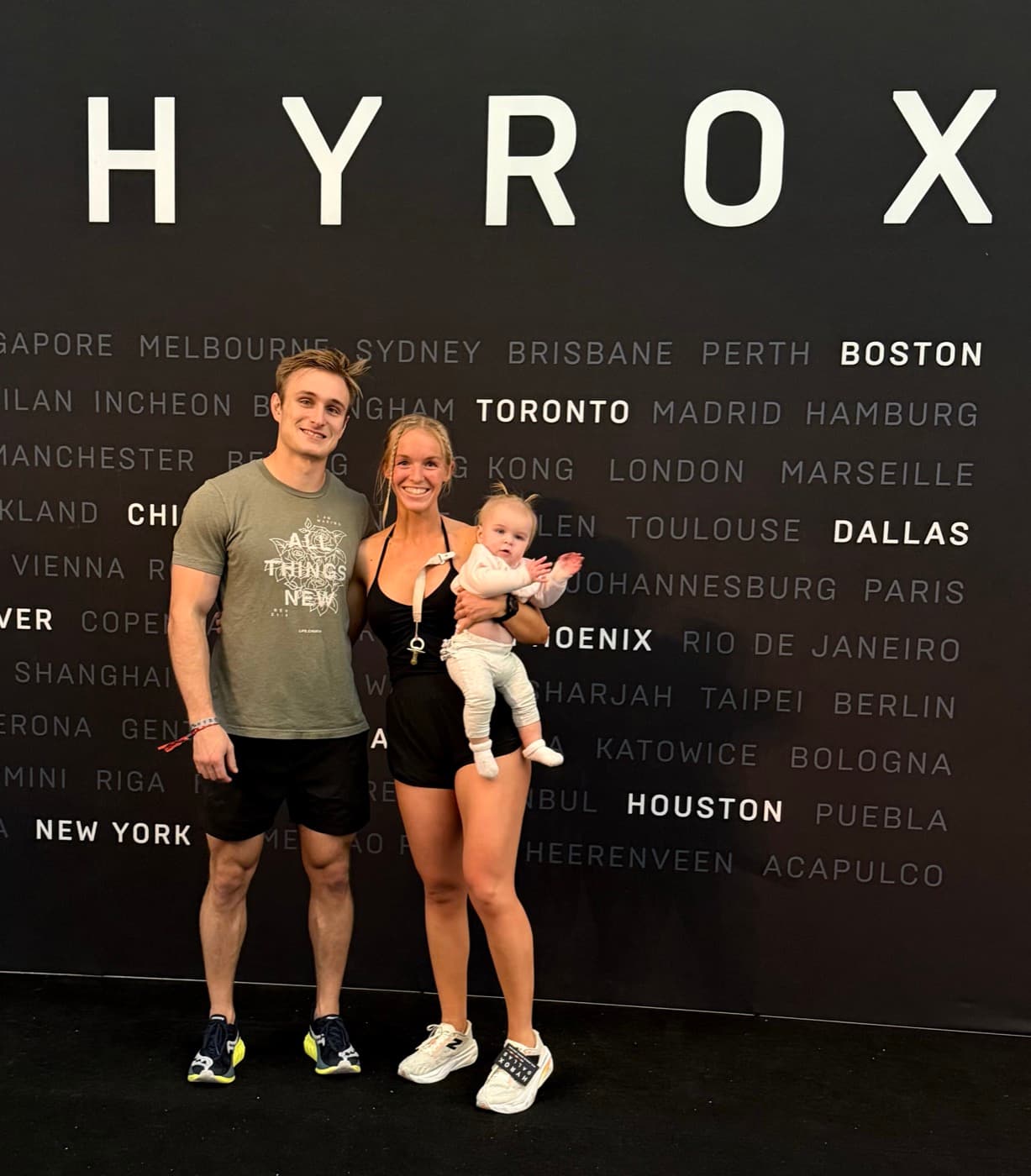 The Vaughan family at a race event